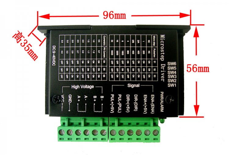 TB6600 Stepper Motor Driver Controller 9~42V 4A CNC 1 Axis - Click Image to Close